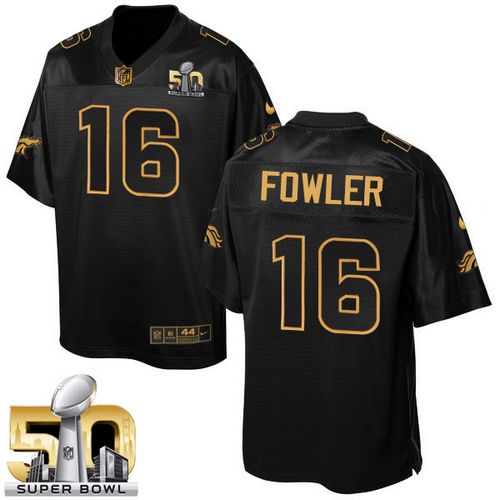 Nike Broncos #16 Bennie Fowler Black Super Bowl 50 Men's Stitched NFL Elite Pro Line Gold Collection Jersey